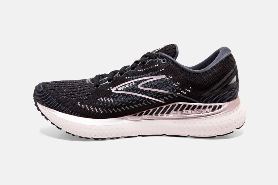 Brooks Glycerin GTS 19 Road Running Shoes Womens Black/Pink 472586-EMR